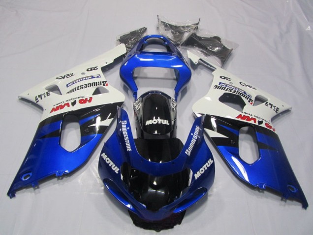 ABS Kit Carenatura Suzuki GSXR 600 K1 K2 K3 01-03 - Blu Bianco Motul