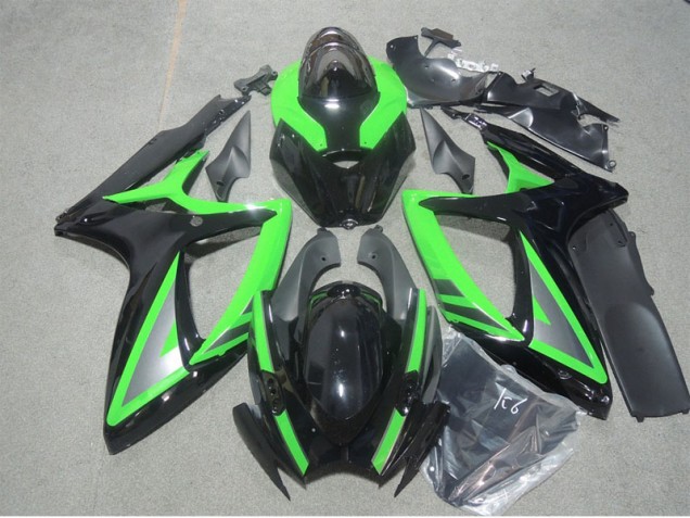 ABS Kits Carenatura Suzuki GSXR 600 K6 06-07 - Nero Verde ABS Kits Carenatura Suzuki GSXR 600 K6 06-07 - Nero Verde