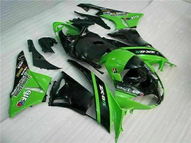 ABS Kits Carene Kawasaki ZX6R 09-12 - Verde Nero ABS Kits Carene Kawasaki ZX6R 09-12 - Verde Nero