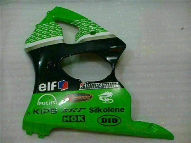 ABS Plastica & Carena Kawasaki ZX6R 00-02 - Verde Nero ABS Plastica & Carena Kawasaki ZX6R 00-02 - Verde Nero