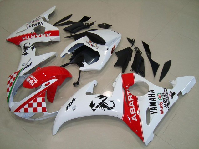 ABS Plastica & Carenatura Yamaha R6 03-05 - Rosso Bianco ABS Plastica & Carenatura Yamaha R6 03-05 - Rosso Bianco