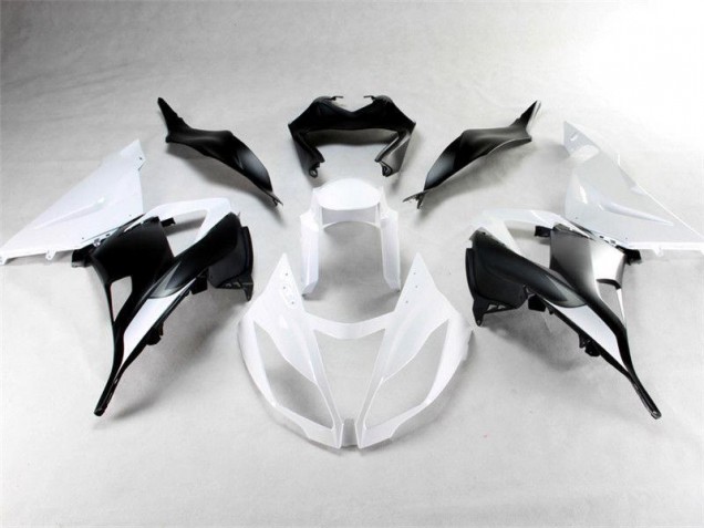 ABS Plastica & Carene Kawasaki ZX6R 13-18 - Bianco Nero ABS Plastica & Carene Kawasaki ZX6R 13-18 - Bianco Nero