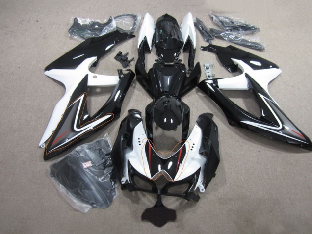 ABS Plastica & Carene Suzuki GSXR 600 K8 08-10 - Nero Bianco ABS Plastica & Carene Suzuki GSXR 600 K8 08-10 - Nero Bianco