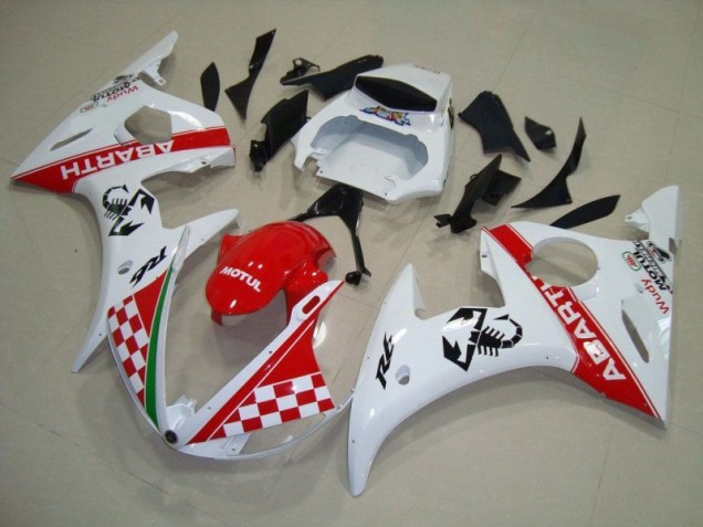 ABS Plastica Yamaha R6 03-05 - Rosso Bianco ABS Plastica Yamaha R6 03-05 - Rosso Bianco