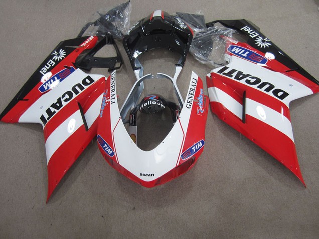 Carene Ducati 1098 07-14 - Rosso Bianco Generali Tim Carene Ducati 1098 07-14 - Rosso Bianco Generali Tim