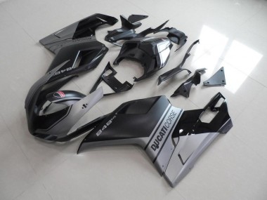 Carene Ducati 848 1098 1198 07-14 - Nero Opaco Argento Stile OEM