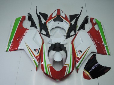 Carene Ducati 848 1098 1198 07-14 - Rosso Bianco & Verde