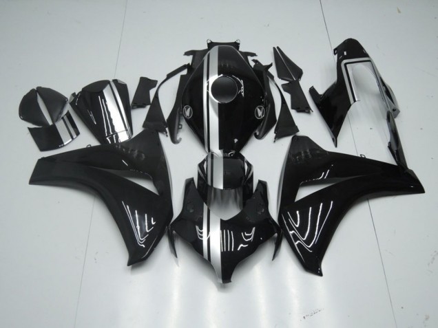 Carene Honda CBR 1000 RR 08-11 - Lucido Nero con Argento Banda