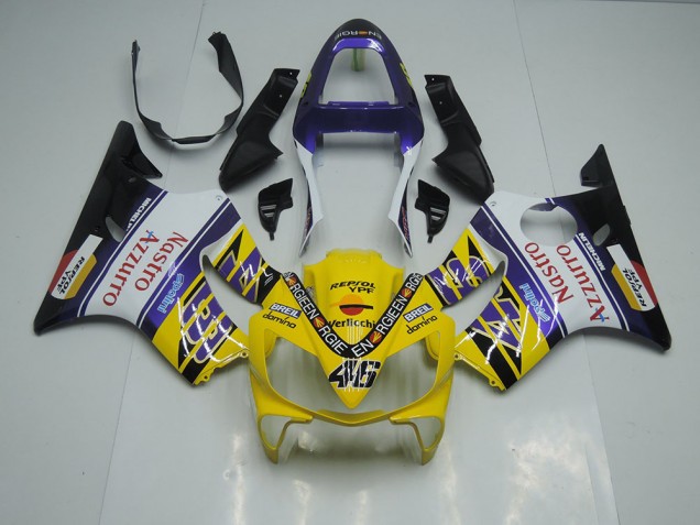 Carene Honda CBR 600 F4i 01-03 - Giallo Bianco Nastro Azzurro Carene Honda CBR 600 F4i 01-03 - Giallo Bianco Nastro Azzurro