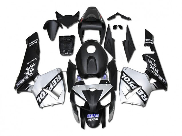 Carene Honda CBR 600 RR 05-06 - Argento Repsol Nero Carene Honda CBR 600 RR 05-06 - Argento Repsol Nero