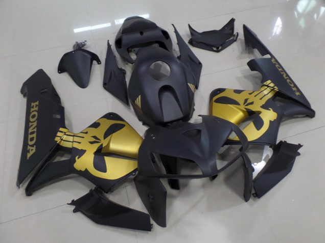 Carene Honda CBR 600 RR 05-06 - Nero Opaco con Oro Cranio Carene Honda CBR 600 RR 05-06 - Nero Opaco con Oro Cranio