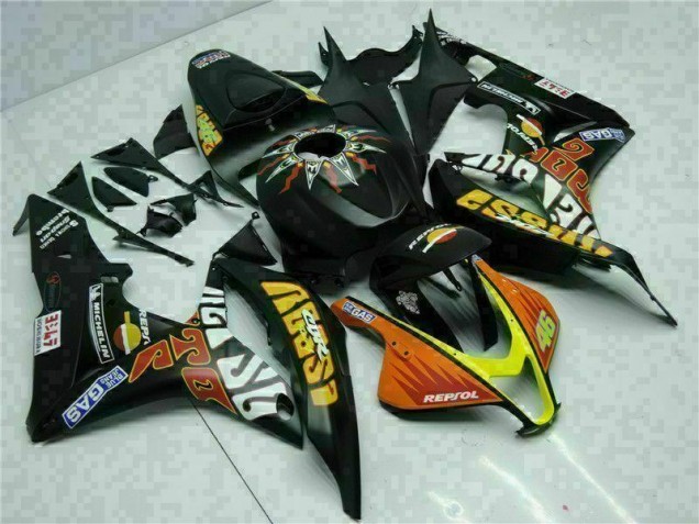 Carene Honda CBR 600 RR 07-08 - Nero Giallo Repsol 46 Carene Honda CBR 600 RR 07-08 - Nero Giallo Repsol 46