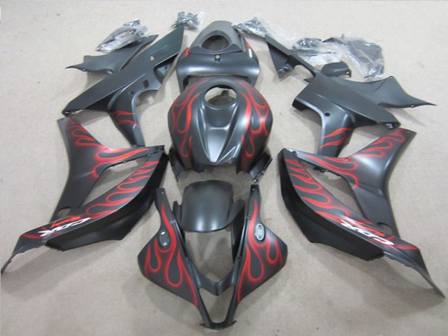 Carene Honda CBR 600 RR 07-08 - Nero con Rosso Fiamma Carene Honda CBR 600 RR 07-08 - Nero con Rosso Fiamma