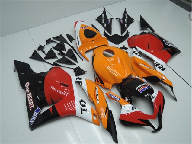 Carene Honda CBR 600 RR 09-12 - Arancia Rosso Nero Repsol