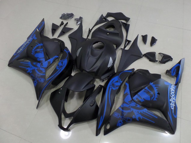 Carene Honda CBR 600 RR 09-12 - Nero Opaco Blu Cranio Carene Honda CBR 600 RR 09-12 - Nero Opaco Blu Cranio