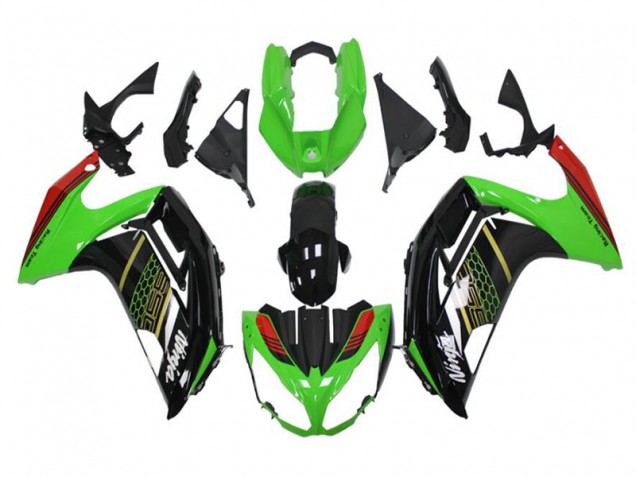 Carene Kawasaki EX650 12-16 - Verde Nero Carene Kawasaki EX650 12-16 - Verde Nero
