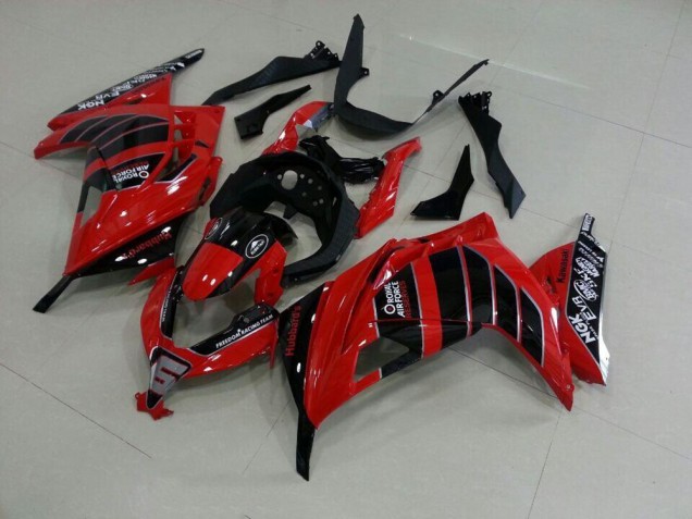 Carene Kawasaki ZX 300R 13-16 - Rosso Nero Airforce Carene Kawasaki ZX 300R 13-16 - Rosso Nero Airforce