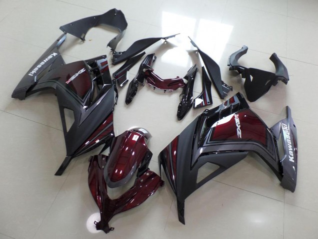 Carene Kawasaki ZX 300R 13-16 - Scuro Rosso & Grigio Carene Kawasaki ZX 300R 13-16 - Scuro Rosso & Grigio