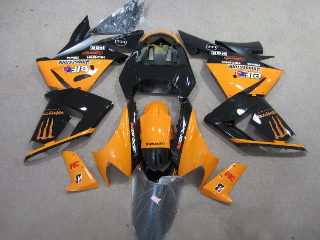 Carene Kawasaki ZX10R 03-05 - Nero Arancia 3M Monster Carene Kawasaki ZX10R 03-05 - Nero Arancia 3M Monster