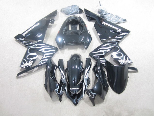 Carene Kawasaki ZX10R 03-05 - Nero Bianco Fiamma Carene Kawasaki ZX10R 03-05 - Nero Bianco Fiamma