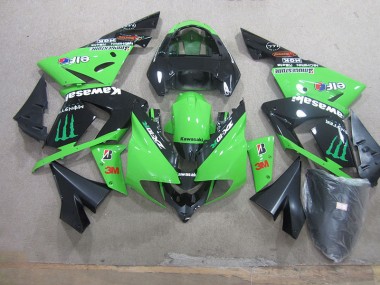 Carene Kawasaki ZX10R 03-05 - Nero Verde 3M Monster