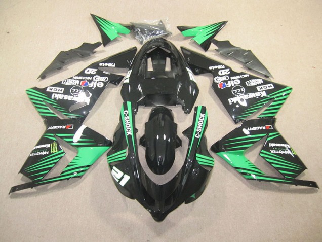 Carene Kawasaki ZX10R 03-05 - Nero Verde C-Shock Monster Carene Kawasaki ZX10R 03-05 - Nero Verde C-Shock Monster