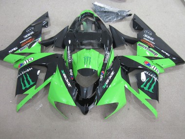 Carene Kawasaki ZX10R 03-05 - Nero Verde Monster