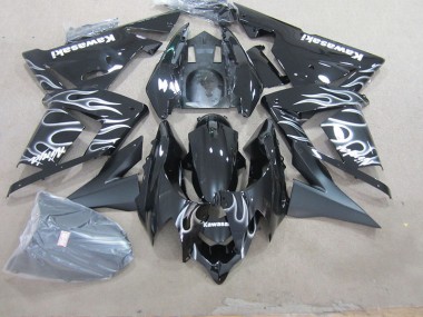 Carene Kawasaki ZX10R 03-05 - Nero con Bianco Fiamma