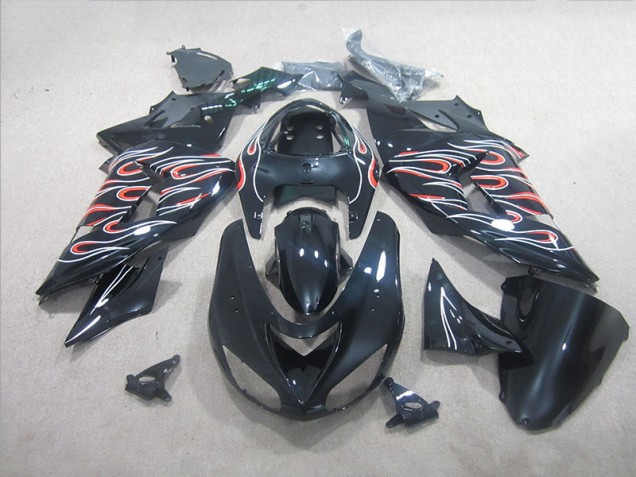 Carene Kawasaki ZX10R 06-07 - Nero Bianco Rosso Fiamma Carene Kawasaki ZX10R 06-07 - Nero Bianco Rosso Fiamma