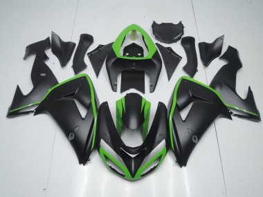 Carene Kawasaki ZX10R 06-07 - Nero Opaco con Verde Line