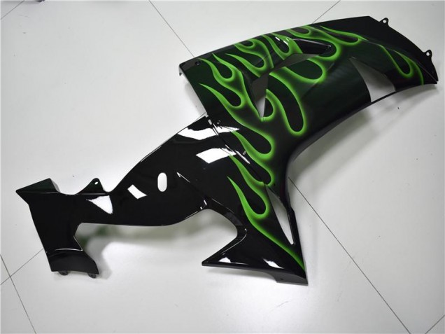 Carene Kawasaki ZX10R 06-07 - Nero Verde Fiamma Carene Kawasaki ZX10R 06-07 - Nero Verde Fiamma