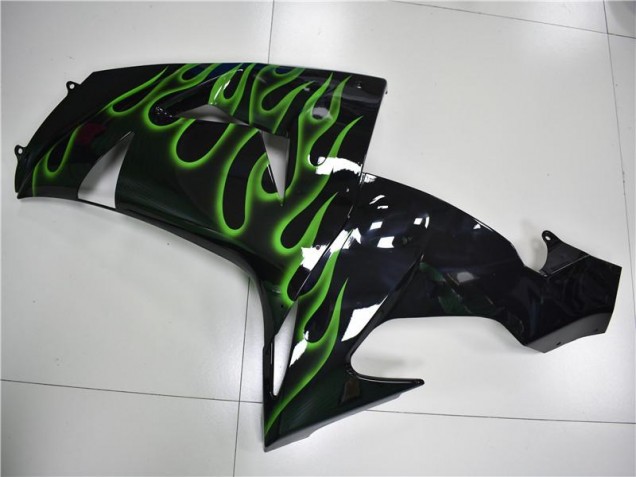 Carene Kawasaki ZX10R 06-07 - Nero Verde Fiamma Carene Kawasaki ZX10R 06-07 - Nero Verde Fiamma