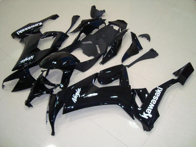 Carene Kawasaki ZX10R 08-10 - Lucido Nero con Bianco Adesivo Carene Kawasaki ZX10R 08-10 - Lucido Nero con Bianco Adesivo
