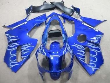 Carene Kawasaki ZX12R 00-01 - Blu Bianco Fiamma