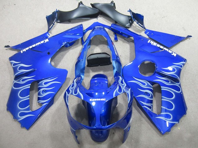 Carene Kawasaki ZX12R 00-01 - Blu Bianco Fiamma