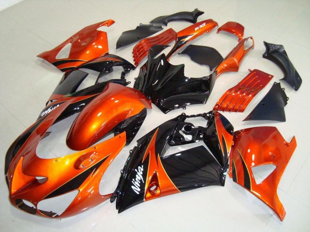 Carene Kawasaki ZX14R ZZR 1400 06-11 - Arancia Nero Carene Kawasaki ZX14R ZZR 1400 06-11 - Arancia Nero