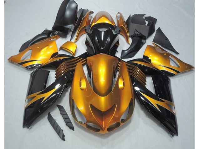 Carene Kawasaki ZX14R ZZR 1400 06-11 - Nero Oro Carene Kawasaki ZX14R ZZR 1400 06-11 - Nero Oro