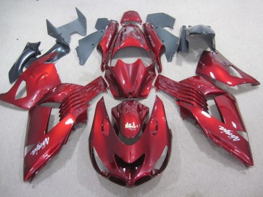 Carene Kawasaki ZX14R ZZR 1400 06-11 - Rosso Bianco Ninja Decal
