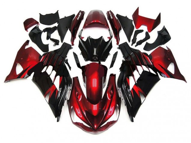 Carene Kawasaki ZX14R ZZR 1400 12-21 - Rosso Nero Carene Kawasaki ZX14R ZZR 1400 12-21 - Rosso Nero