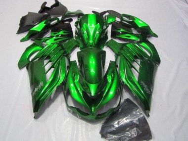 Carene Kawasaki ZX14R ZZR 1400 12-21 - Verde Bianco Ninja Decal