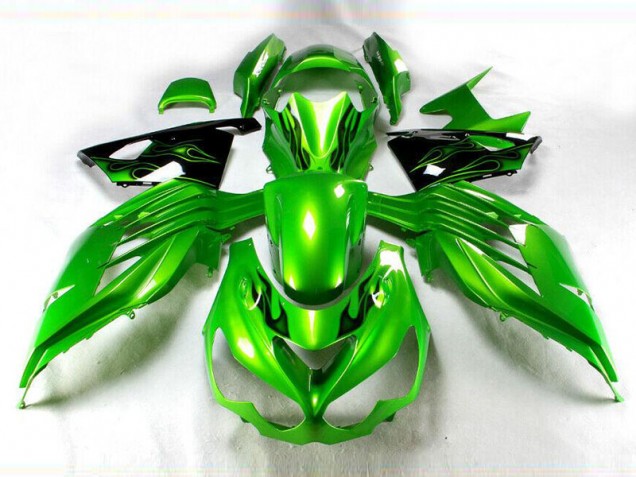 Carene Kawasaki ZX14R ZZR 1400 12-21 - Verde Nero Carene Kawasaki ZX14R ZZR 1400 12-21 - Verde Nero