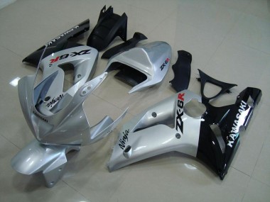 Carene Kawasaki ZX6R 03-04 - Argento Nero