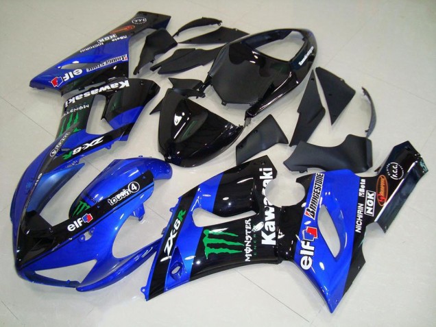 Carene Kawasaki ZX6R 05-06 - Caramella Blu Monster Carene Kawasaki ZX6R 05-06 - Caramella Blu Monster