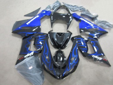 Carene Kawasaki ZX6R 05-06 - Nero Blu Fiamma Ninja 636