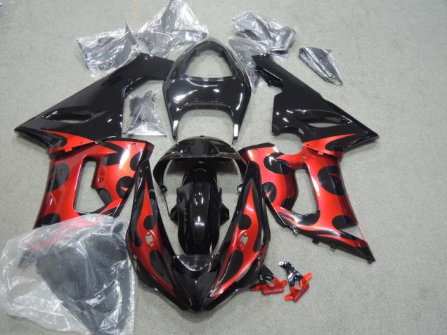 Carene Kawasaki ZX6R 05-06 - Nero Rosso Carene Kawasaki ZX6R 05-06 - Nero Rosso
