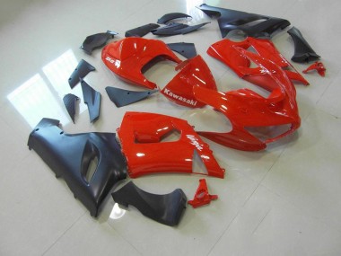 Carene Kawasaki ZX6R 05-06 - Rosso & Nero Opaco
