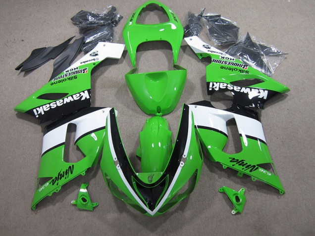 Carene Kawasaki ZX6R 05-06 - Verde Bianco Nero Ninja 636 Carene Kawasaki ZX6R 05-06 - Verde Bianco Nero Ninja 636