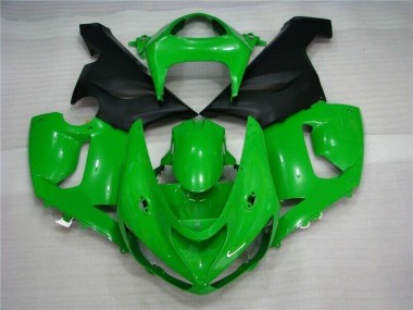 Carene Kawasaki ZX6R 05-06 - Verde Nero Opaco