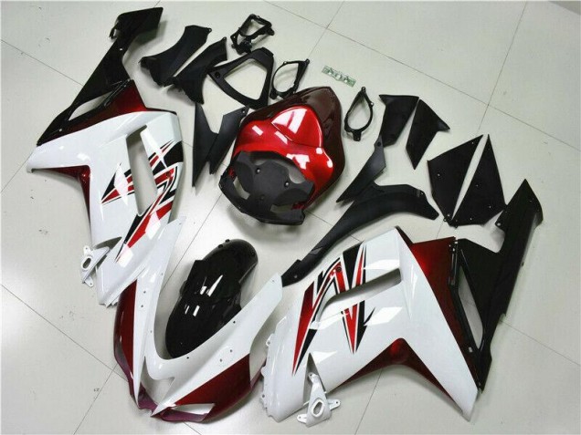 Carene Kawasaki ZX6R 07-08 - Bianco Nero Rosso Carene Kawasaki ZX6R 07-08 - Bianco Nero Rosso
