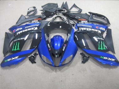 Carene Kawasaki ZX6R 07-08 - Nero Blu Monster